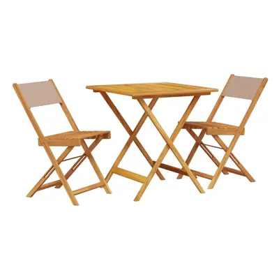 (taupe, x x cm) vidaXL Bistro Set Piece Outdoor Bar Set Blue and White Fabric and Solid Wood