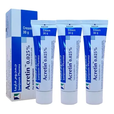 Jamjoom Pharma Acretin 0.025% Cream 30g Pack 0f |Acne Treatment|Reduce Wrinkles, Dark Spots & Ro