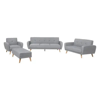 Fabric Living Room Set Grey FLORLI