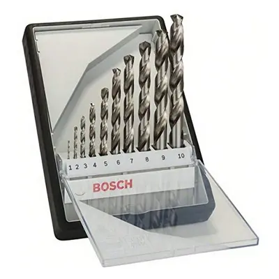 Bosch Professional 10-Piece HSS-G Robust Line Metal Drill Bit Set (for Metal, Cut, Accessories f