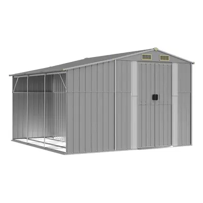 (grey, x x cm) vidaXL Garden Shed Metal Shed Outdoor Storage Shed Anthracite Galvanised Steel