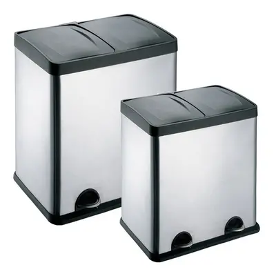 (60L (2 x 30L)) 48-60L Compartments Pedal Recycling Waste Bins