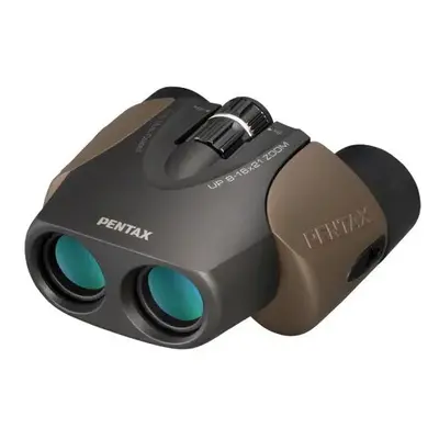 (Brown) Pentax UP 8-16x21 U-Series BAK4 Porro Prism Multi Coated Binoculars