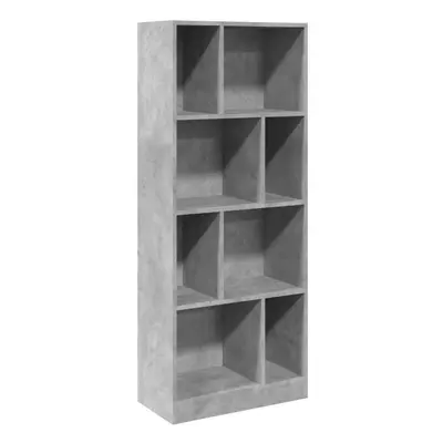 vidaXL Bookcase Bookshelf Rack Storage Cabinet Concrete Grey Engineered Wood