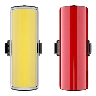 KNOG COBBER TWINPACK, front / rear light kit, Yellow/Black and Red/Black, Large