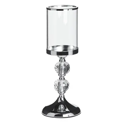 Candle Holder COTUI Glass cm Silver