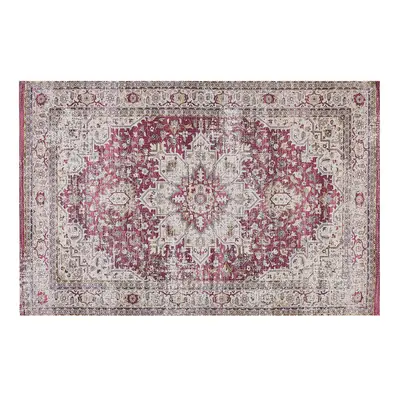 Area Rug x cm Red and Beige ARHAVI