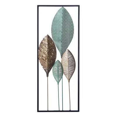 Wall Decor Leaf PLATINUM Metal Multicolour cm