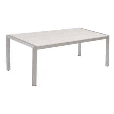 Aluminium Garden Table x cm White VERNIO