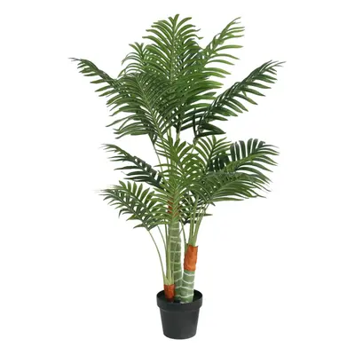 (120 cm) vidaXL Artificial Palm Tree with Trunks Fake Tree Artificial Plant Green PP