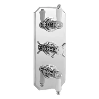 Traditional Concealed Triple Thermostatic Shower Valve, Outlets - Chrome - Balterley