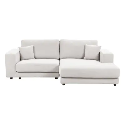 Left Hand Seater Corner Sofa White LOFOTEN