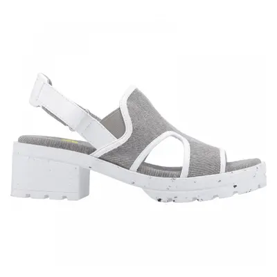 (8 (Adults')) Lilly | Grey/White | Women's Heeled Sandals