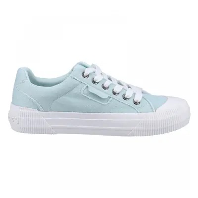 (6 (Adults')) Cheery Skirball Jersey Cotton | Turquoise | Women's Canvas Trainers