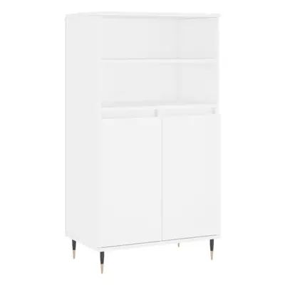 (white) vidaXL Highboard Sideboard Tall Storage Cabinet Side Cabinet Engineered Wood