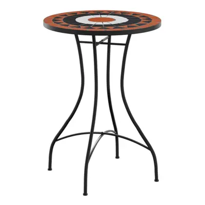 (terracotta and black, x cm) vidaXL Mosaic Bistro Tables Outdoor Table Garden Balcony Dining Tab