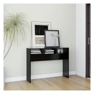 vidaXL Console Table Black Chipboard Home Accent Couch End Side Hall Table