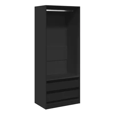 (black, x x cm/ drawers piece) vidaXL Wardrobe Clothing Storage Hanger Clothes Cabinet Closet En