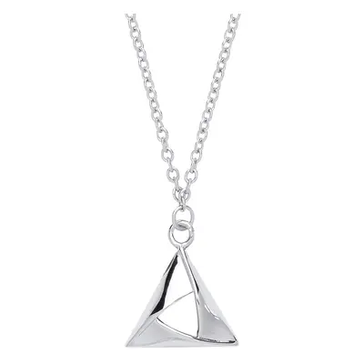 Jewelco London Ladies Sterling Silver Triangle Hamantaschen Charm Necklace inch - GVK255