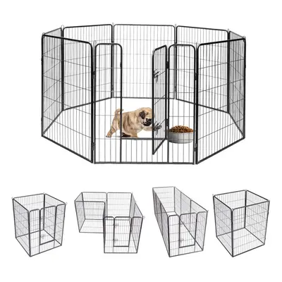 8 Panel Pet Playpen Indoor Outdoor Dog Fence Anti-Rust & Weather-Proof