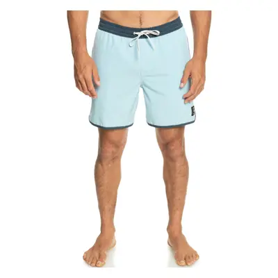 (XL, Sky Blue) Quiksilver Mens Original Scallop 17" Surf Swim Swimming Shorts - Sky Blue