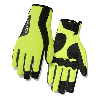 (L, Highlight Yellow / Black) Giro Ambient 2.0 Water Resistant Insulated Windbloc Cycling Gloves