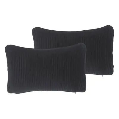 Set of Cushions GUDARI Boucle x cm Solid Black