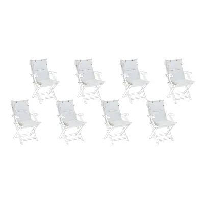 Set of Back/Seat Cushions Solid MAUI x cm Off-White