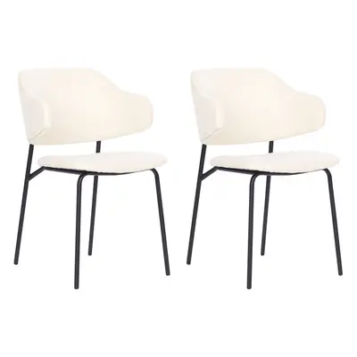 Set of Dining Chairs KENAI Cream