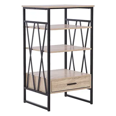 3 Tier Bookcase KEENE Light Wood