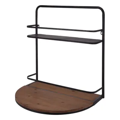 Ambiance Wine Bar with Foldable Shelf Decorative Bottle Storage Holder Rack