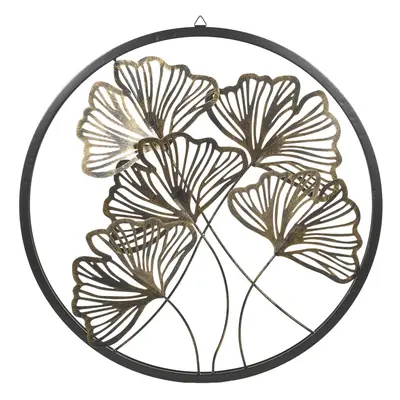 Metal Leaf Floral Decoration Wall Art Ornament Decals Home Room DÃ©cor Black-Gold