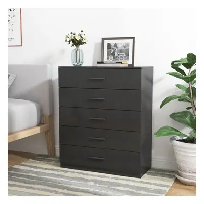 ( Draw Cabinet) Black Wooden Bedroom Cabinet Chest Drawers Table