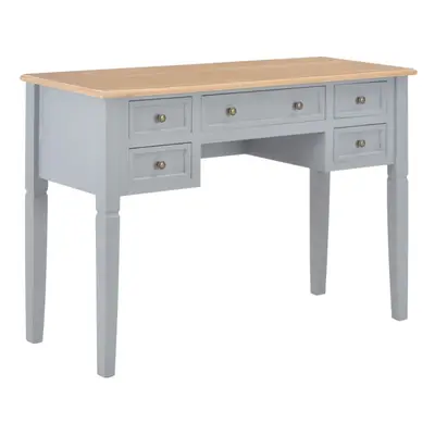 vidaXL Writing Desk Grey 109.5cm Wood French-style Office Laptop Study Desk