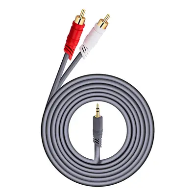 (5M) 3.5mm to 2RCA Audio Cable 3.5mm HiFi Stereo RCA AUX Cable Y Splitter Cable for Mobile Phone