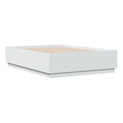 (white, x cm) vidaXL Bed Frame Bedroom Bed Base Bedstead Mattress Foundation Engineered Wood