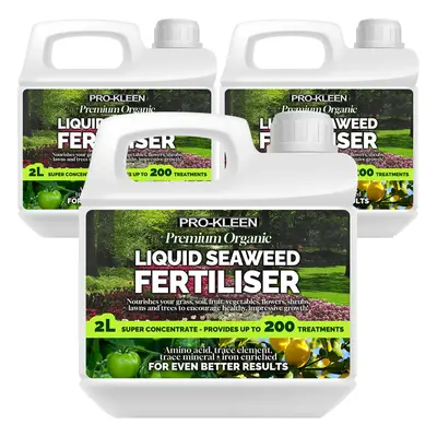 (3) 2L Pro-Kleen Premium Organic Liquid Seaweed Fertiliser