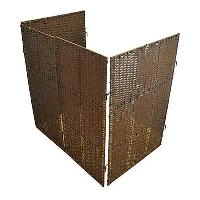 Rattan Effect Wheelie Bin Screen (Double)