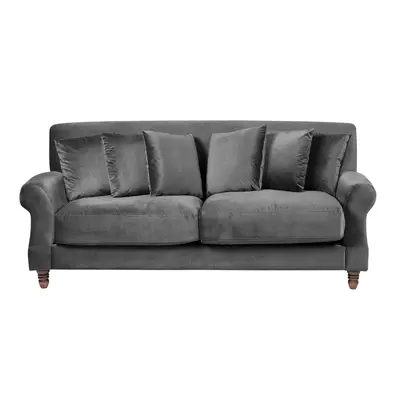 2 Seater Velvet Sofa Grey EIKE