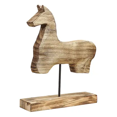 Figurine Horse COLIMA Wood Light Brown