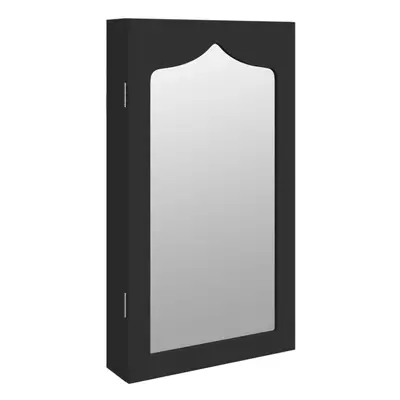 (black, 37.5 x x cm) vidaXL Mirror Jewellery Cabinet Jewelry Armoire Mirror Organiser Wall Mount