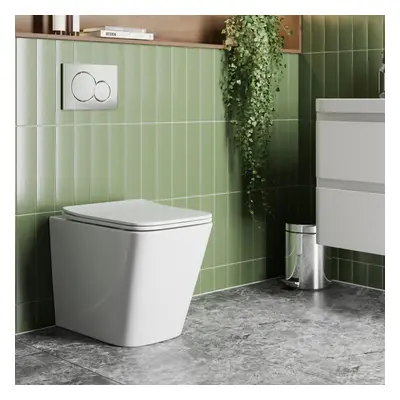 Affine Back to Wall Toilet & Soft Close Seat - Gloss White