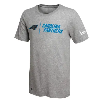 New Era NFL Men's Gametime Dri-Tek Cool Grey Short Sleeve T-Shirt, Carolina Panthers, Medium