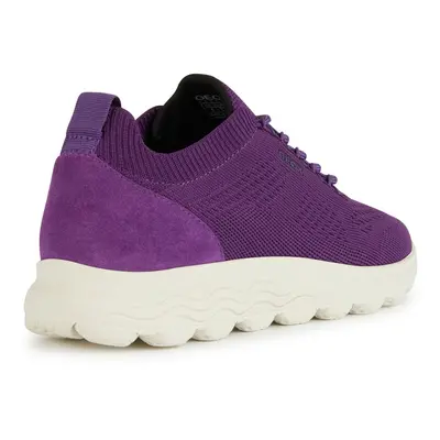 (Purple, (Adults')) Geox D Spherica A Leather Women's Purple Trainers