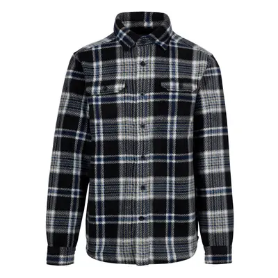 (S, Black) Trespass Mens Checkley Checked Microfleece Shirt