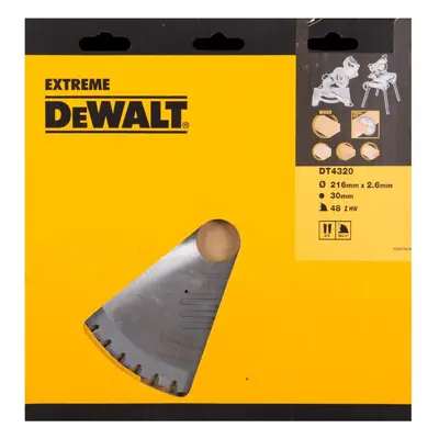 Dewalt DT4320-QZ DT4320-QZ-Hoja para Sierra Circular estacionaria 216x30mm 48D