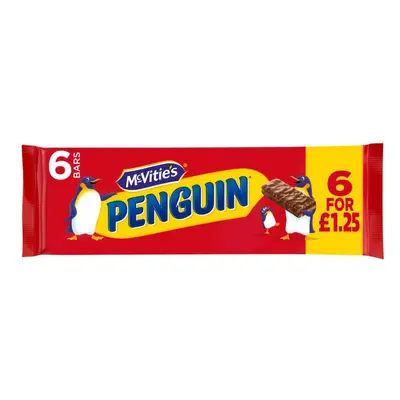 McVitie's Penguin Milk Chocolate Biscuit Bars (6x24.6g) 147.6g ( Pack of 24)