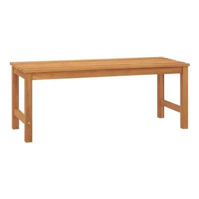 vidaXL Solid Teak Wood Garden Bench cm Outdoor Patio Wooden Seating Bench