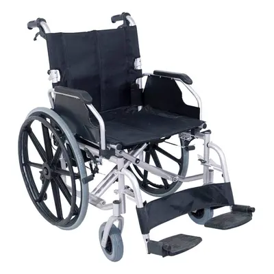 Deluxe Self Propelled Steel Wheelchair - Inch Padded Seat 180kg Weight Limit