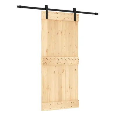 vidaXL Sliding Door Barn Door with Hardware Set Interior Door Solid Wood Pine